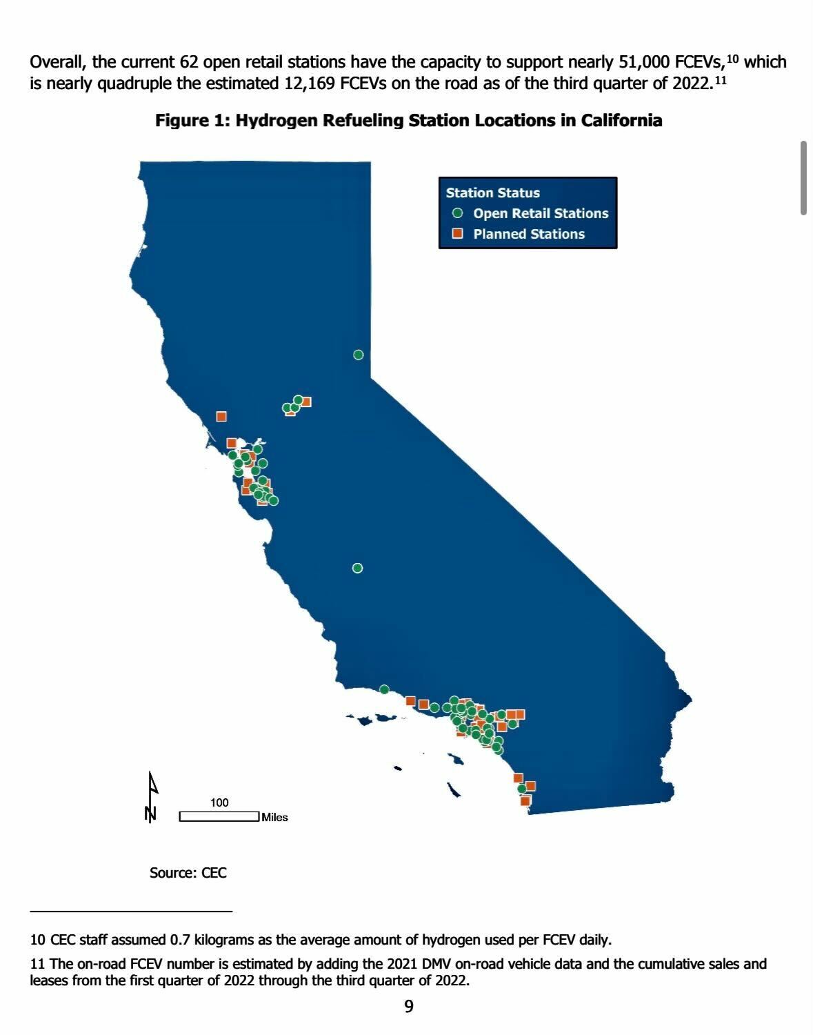Hydrogen Refueling Station Locations in California